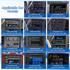 7’’ Car Radio Upgrade for Chevrolet Chevy Silverado 1500/2500/3500 2003 2004 2005 2006, SSR Tahoe GMC Sierra 1500 2003-2006, Yukon 2004-2006, Touch Screen Stereo with Wireless Carplay Android Auto