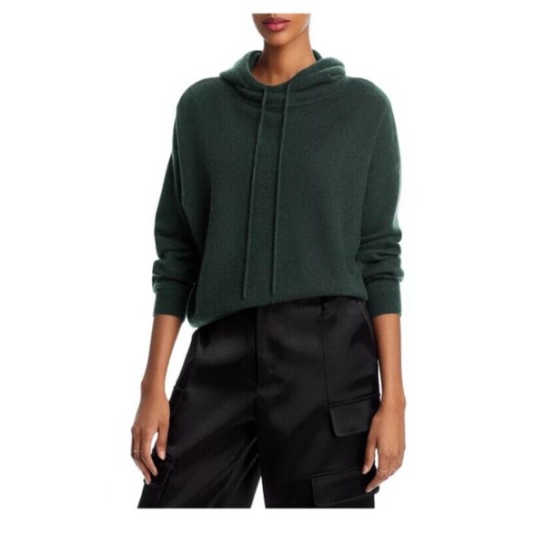 Aqua Luxurious 100% Cashmere Drop Shoulder Hoodie By Aqua in
