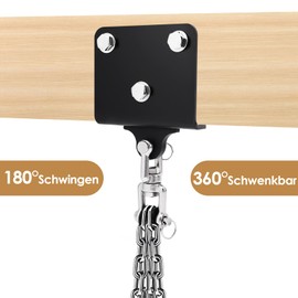 Boxsack Halterung, 360° Drehen Boxsack Aufhängung mit 454KG Kapazität, Schwerlast Edelstahl Boxsackhalterung für Boxsäcke, Schaukeln, Hängesessel, Einfache Installation