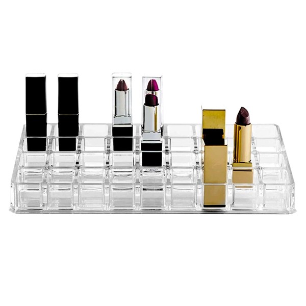 KeaJuidy 36 Compartments Lipstick Organiser Acrylic Lipstick Holder Transparent Lipstick