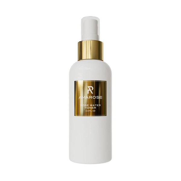 Amarose Rose Water Facial Toner with Hyaluronic Acid - Revitalize and Hydrate Skin with This Refreshing Facial Toner - Experience The Calming Elegance of Rosewater - Ideal for All Skin Types
