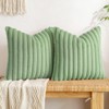 MIULEE Light Green Throw Pillow Covers 18x18 Inch Set of