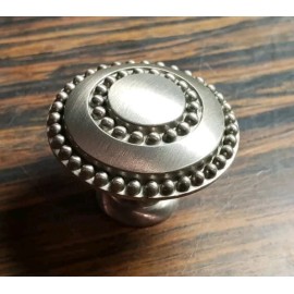 Liberty Brainerd PBF808V-SN-C 1 3/8" Double Beaded Cabinet Drawer Knob Satin Nickel