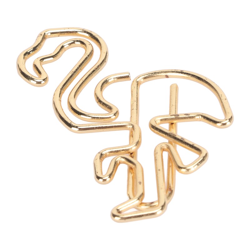 100pcs Flamingo Paper Clip Cute Animal Shape File Note Page