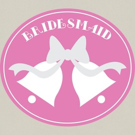CafePress Pink Bridesmaid Wedding Bells Canvas Tote Top Zipper Closure