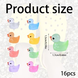 16 Pcs Duck Croc Charms Night Light Duck Charms For Shoes Removable Shoe Accessories Perfect For Adults And Kids For Men And Women