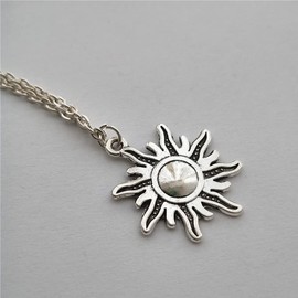 Boho Inspired Sun Necklace, Celestial Pendant, Man Woman Adjustable Neaklace