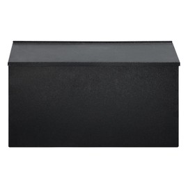 Dalmbox Wall-Mount Mailbox Large Mailbox for Post Rust-Proof Galvanized Steel Box for Outside or Townhouse Horizontal Style, Black, 15.7” x 4.3” x 9.4”