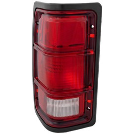 Compatible with Dakota 87-96 Tail LAMP LH, Lens and Housing, w/Black Outer Trim, w/o Chrme Inner Stripes