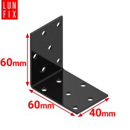 60x60x40x2mm 10er Set Winkelverbinder 90° Stahl schwarz pulverbeschichtet für Holzbau Möbelbau Regalbau