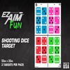 EZ-Aim Fun Shootin' Dice Paper Shooting Target, 23" x 35,"