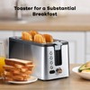 Mecity 4 Slice Toaster, Long Slot Toaster With Countdown Timer,