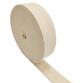 Abbaoww 11 Yards Natural Heavy Cotton Webbing 3/4 Inch for Sewing DIY Craft Bags Making Outdoor Supplies (3/4 Inch)