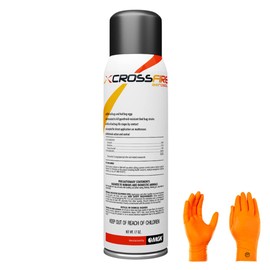 Crossfire 17 oz Can Bundle with 3 Pairs of Gloves - Kills pyrethroid-Resistant Bed Bug strains at All Life Stages, Ideal Bed Bug Solution