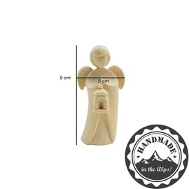 4betterdays.com NATURlich leben! Classic Guardian Angel Made of Pine Wood – Set of 5 – Gift for Christening or Christmas – Crafts from South Tyrol