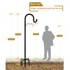 Derkniel Shepherd Hook 92 Inch Tall Heavy-Duty Metal Garden Hanging