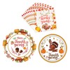 hhdatc Thanksgiving Plates And Napkins Sets，Fall Party Turkey Maple Leaf