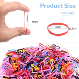 Coptiner Pack of 1000 Hair Ties, Small Rubber Bands for Hair, Soft Mini Hair Bobbles for Women, Kids, Men's Hairstyles, Braids, Beard, etc. (Colour)