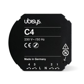 ubisys Zigbee Control Unit C4: Wireless Control Unit for Retrofit - Connect with other ubisys components to control lights, blinds or other consumers in your smart home.