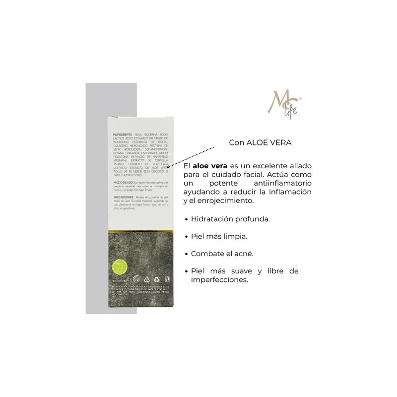 Limpiador Facial Grasa & Acné, Aloe Vera Y Centella. Mc