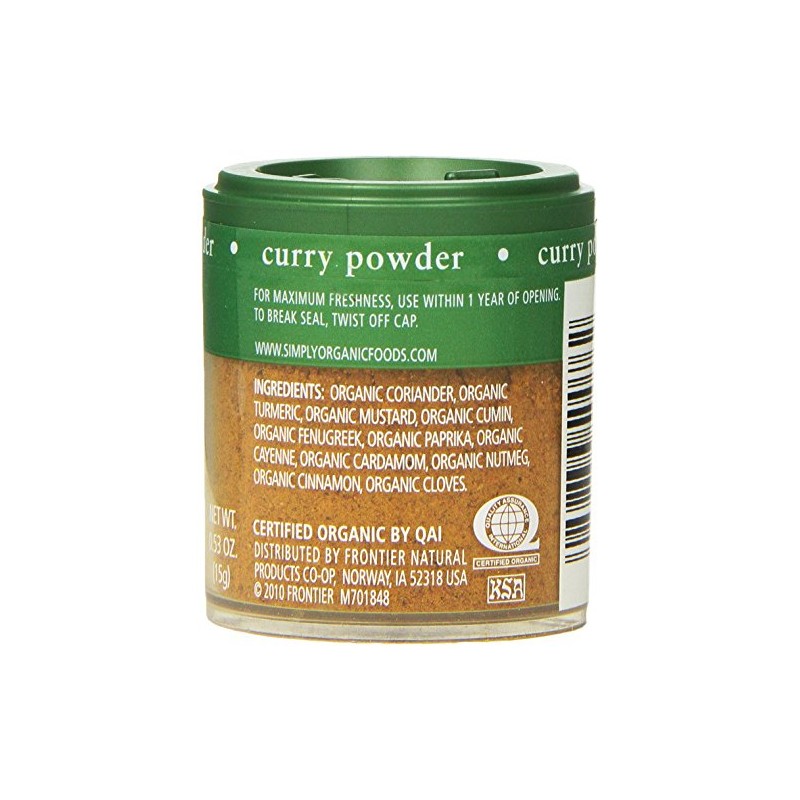 Simply Organic Curry Powder, Certified Organic | 0.53 oz |