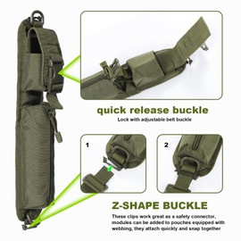 Kyrio Chest Bag Shoulder Bag Multipurpose Combination Modular Bag Compact Utility Bag for Outdoor Travel (Green)