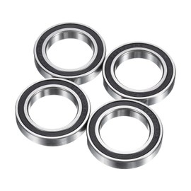 sourcing map 4pcs 24377-2RS Deep Groove Ball Bearings 24x37x7mm Chrome Steel Bearing Double Rubber Shielded Precision Bearings, P6 (ABEC 3)