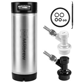 MRbrew Upgraded 5 Gallon Ball Lock Keg with Dual Rubber Handles Design