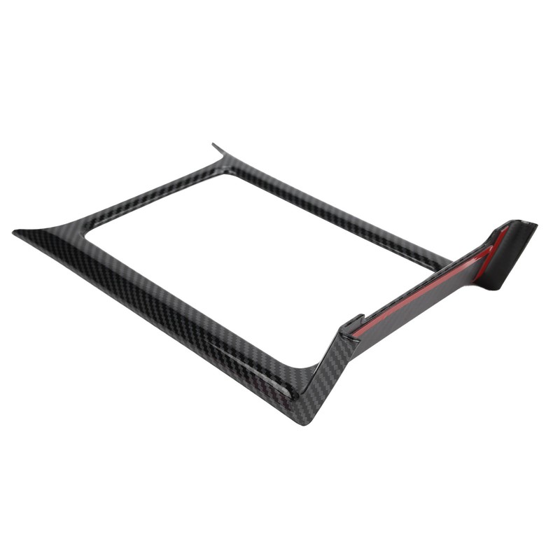 Central Console Water Cup Holder Trim Frame Carbon Fiber Style