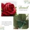 Latious Wedding Flower Boutonniere Red Groom Rose Buttonholes Men's Boutineer