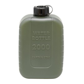 Captain Stag UE-2045 Lagoon Water Bottle, Poly Tank, Water Bottle, 6.8 fl oz (2,000 ml), Graduated Olive, Made in Japan