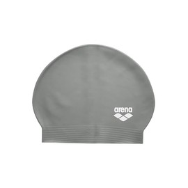 Arena Unisex Soft Latex II Swim Cap for Women and Men Fitness Swimmers Intensive Training Durable Soft Elastic Bathing Flat Cap, Silver/Black