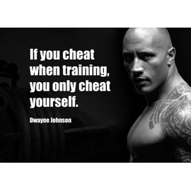 MOTIVATIONAL - DWAYNE JOHNSON 8 -A4 -work hard train harder - Gym - determination - Quotes Sign Poster Print Picture, SPORTS, BOXING, CYCLING, ATHLETICS, BODYBUILDING, TRIATHLON, BASKETBALL, FOOTBALL, RUGBY, SWIMMING, BOXING, MARTIAL ARTS, GOLF, HOCKEY, 