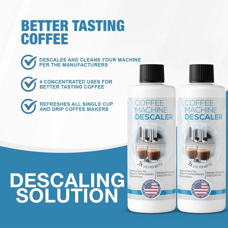 Descaling Solution for Coffee & Espresso Machines - 2 Bottle