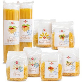 isiBisi Gluten Free Pasta Sampler, 8-Pack - Penne, Spaghetti, Rigatoni, Elbow, Baby Mafalda, Spirali Noodles - Non GMO Vegan, Made in Italy