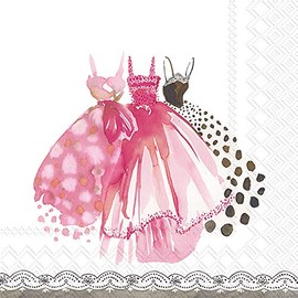 Boston International IHR Cocktail Beverage Paper Napkins, 5 x 5-Inches, In The Pink