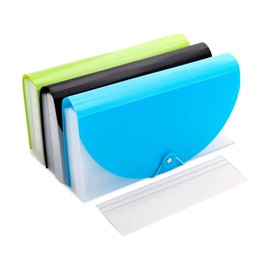 3 Pack Expanding File Folder A5 Size 13 Pockets Portable Plastic Expanding File Document Organisers Storage Wallet for Bills Cards Coupons Tax Item Expanding Ticket Folders 3 Colors