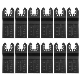 Flintronic 12PCS Oscillating Saw Blades with 2 C-Clip Adapter, Wood/Metal/Plastic Oscillating Multitool Blades, Quick Release Saw Blades, Wood Cutter Blades Universal Oscillating Multi Tools