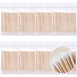 ZOCONE Wattestäbchen mit 7 cm, Baumwolle, spitzer Schaft für Augenbrauen, Maniküre, Tattoo, Make-up, Reinigung und Schönheit, Wattestäbchen mit Holzgriff, 800 Stück