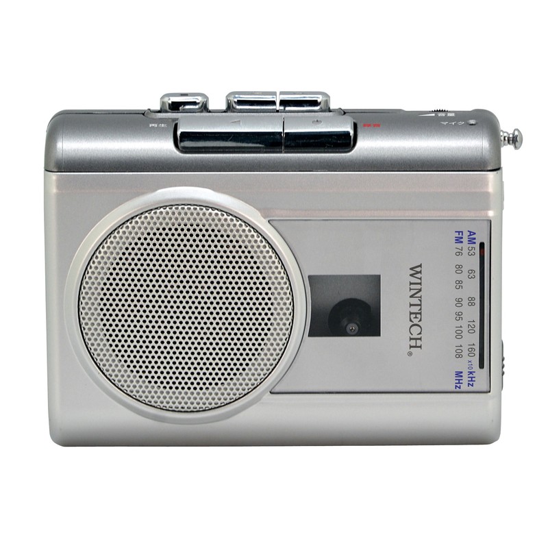 Wintech AM/FM Radio with Tape Recorder (FM Wide Band) Silver