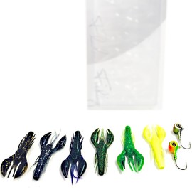 FLADEN Fishing SOFT BAITS - CRAYFISH JIG Assortment Packs of 6-95mm / Size 3/0 hooks5g / 10cm - Quality Imitation Bait Lure (Pack 2) [20-607502]