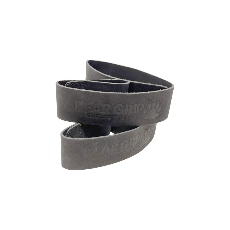 BEAR GRIP - Leather Weight Lifting Straps for Gym, Bodybuilding,