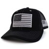 Trendy Apparel Shop 3D USA Flag Embroidered Structured Snapback Mesh