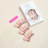 Press On Nails - Long Square French Tip False Nails