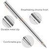 Unibene Slim Stainless Steel Retractable Ballpoint Pens, Nice Gift for