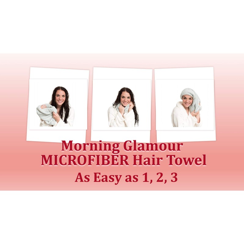 Morning Glamour LLC Microfiber Hair Towel-Silver