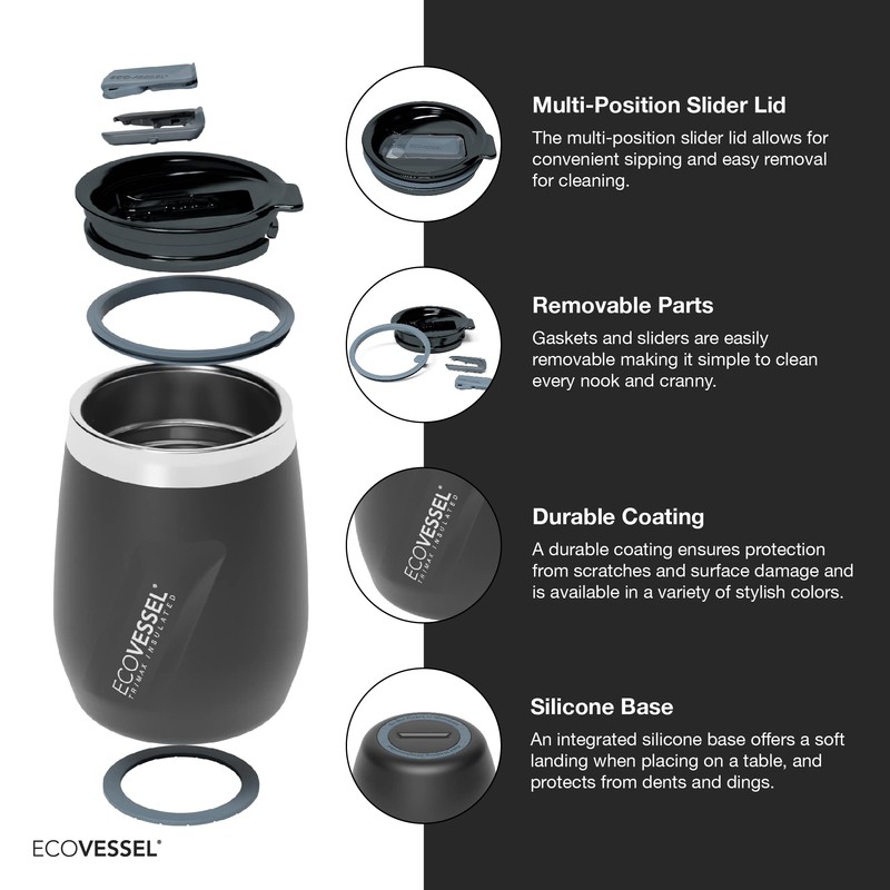 EcoVessel Port 296ml Triple Insulated Stainless Steel Hot or Cold