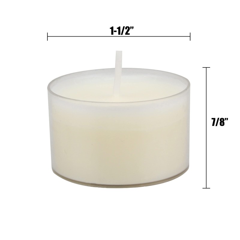 Stonebriar Bulk 96 Pack Unscented Smokeless Long Burning Clear Cup