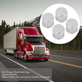 4-teilige Radnabenkappen, 4,25 Zoll Kohlenstoffstahl, Durchsteckbare Radkappenabdeckung, Schützen den Innenring vor Schmutz und Ablagerungen, für LKW-Anhänger, Wohnmobile,