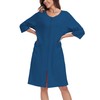 ANLIQI Womens Robes Knee Length 100% Cotton Bathrobes for Women